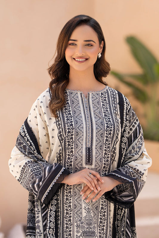 Ellena - 3-PC Unstitched Printed Lawn Suit