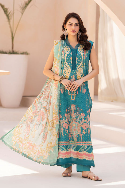 Ellena - 3-PC Unstitched Printed Lawn Suit