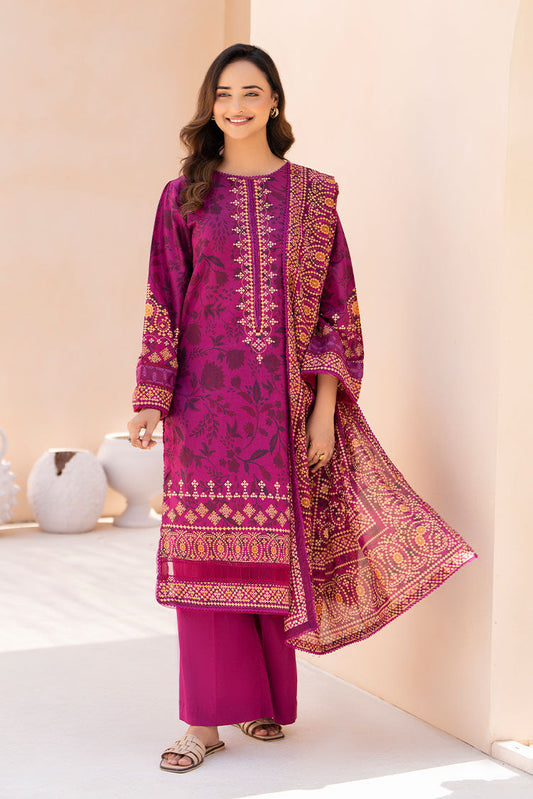Ellena - 3-PC Unstitched Printed Lawn Suit