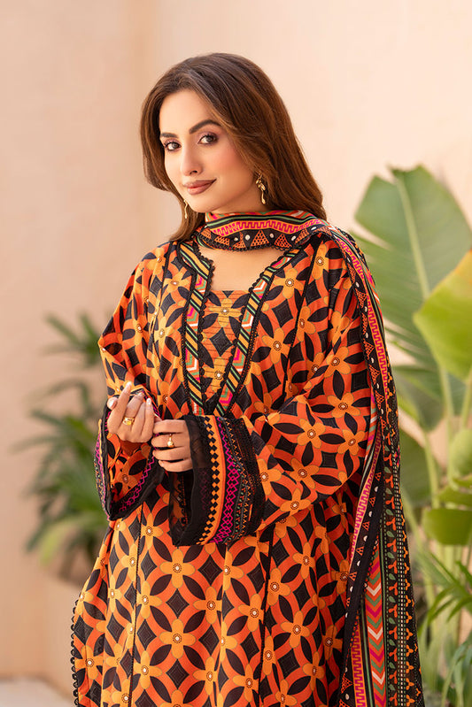 Ellena - 3-PC Unstitched Printed Lawn Suit
