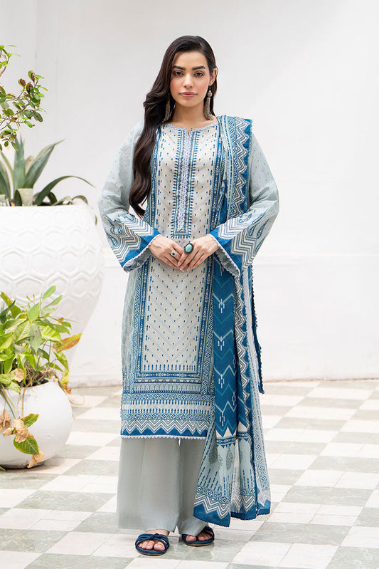 Ellena - 3-PC Unstitched Printed Lawn Suit