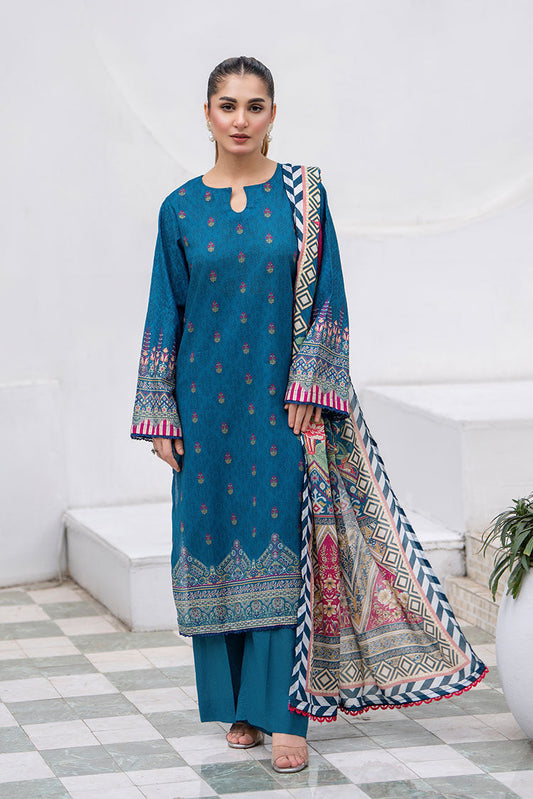 Ellena - 3-PC Unstitched Printed Lawn Suit