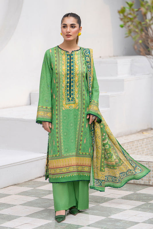 Ellena - 3-PC Unstitched Printed Lawn Suit