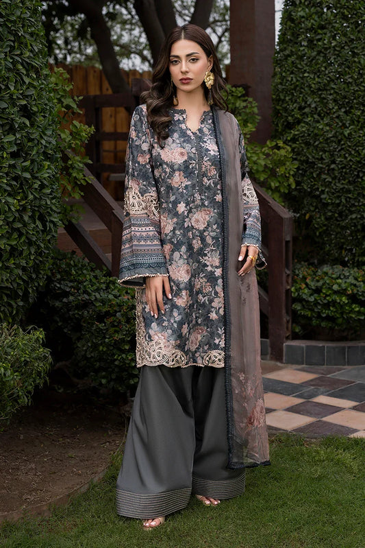 Ellena - 3-PC Unstitched Embroidered Lawn Suit