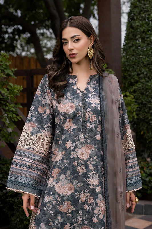 Ellena - 3-PC Unstitched Embroidered Lawn Suit
