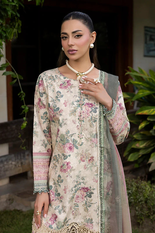 Ellena - 3-PC Unstitched Embroidered Lawn Suit