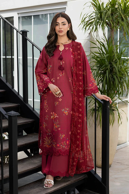 Ellena - 3-PC Unstitched Embroidered Lawn Suit