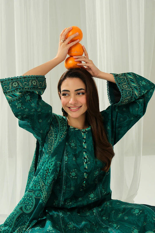 Ellena - 3-PC Unstitched Printed Lawn Suit