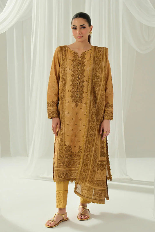 Ellena - 3-PC Unstitched Printed Lawn Suit