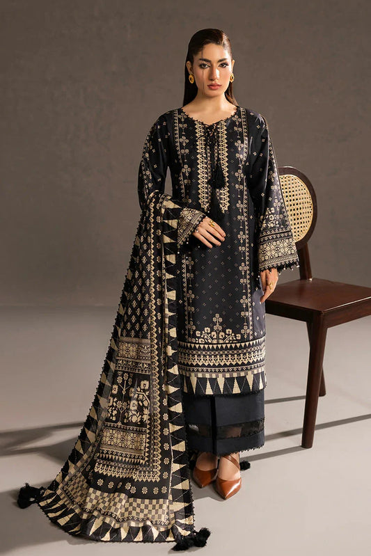 Ellena - 3-PC Unstitched Printed Lawn Suit