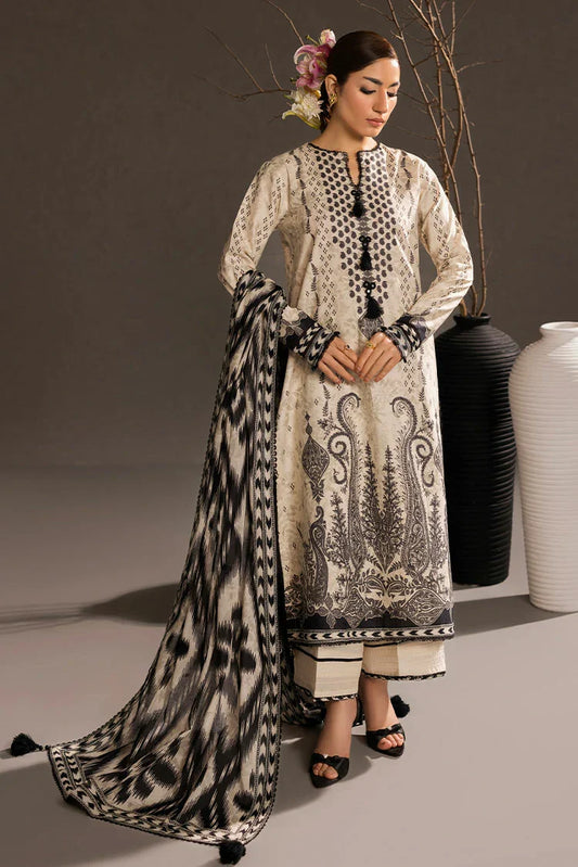 Ellena - 3-PC Unstitched Printed Lawn Suit