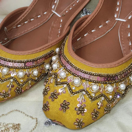 Picture of <!--dk-->Yellow Nawabi Khussa - Available at Raja Sahib