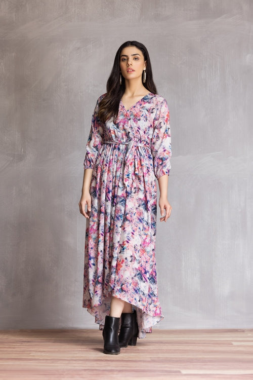 Ellena - Western Georgette Dress