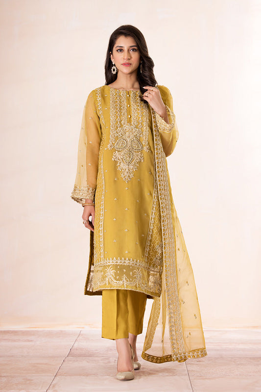 Ellena - 3-PC Stitched Embroidered Organza Suit