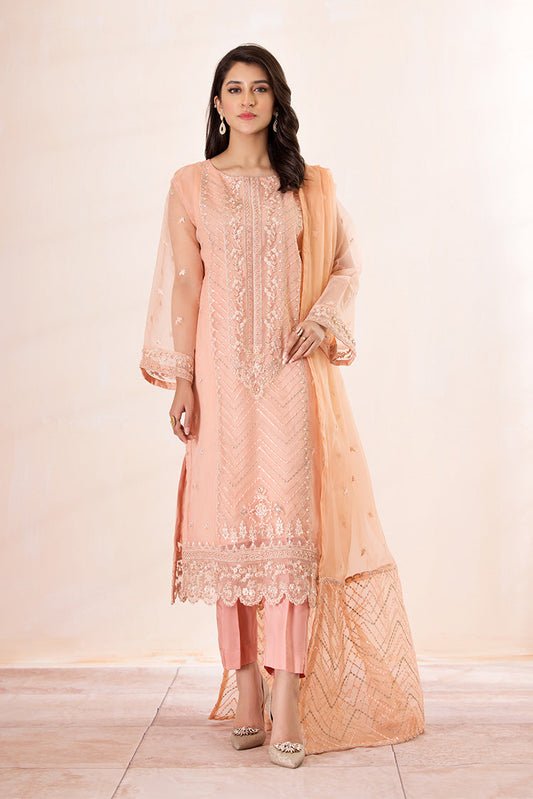 Ellena - 3-PC Stitched Embroidered Organza Suit