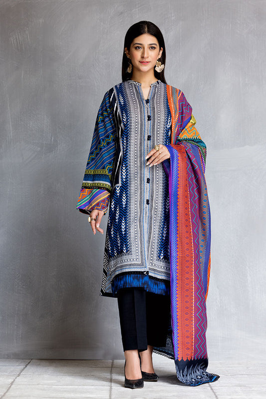 Ellena - 3-PC Stitched Khaddar Suit