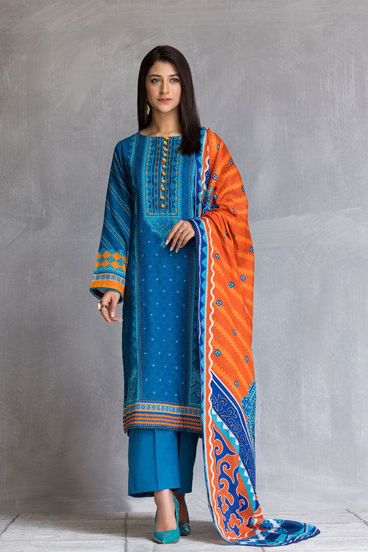Ellena - 3-PC Stitched Khaddar Suit