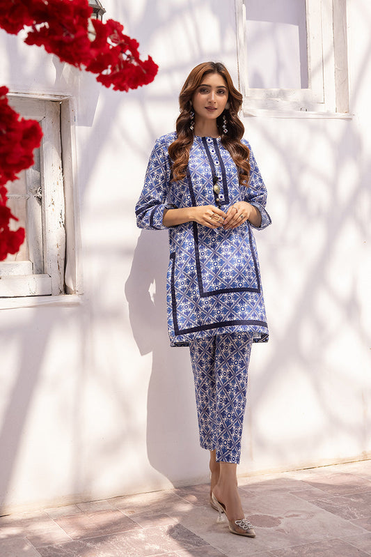 Ellena - 2-PC Stitched Printed Lawn Suit
