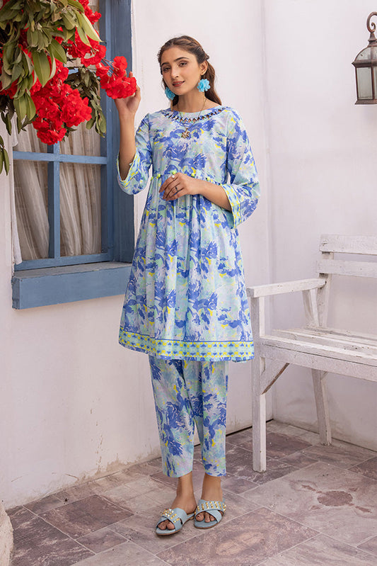Ellena - 2-PC Stitched Printed Lawn Suit