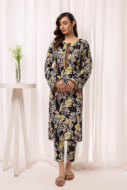 Ellena - 2-PC Stitched Printed Arabic Lawn Suit