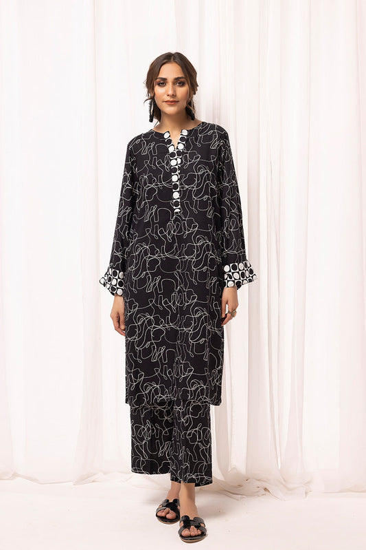 Ellena - 2-PC Stitched Printed Arabic Lawn Suit