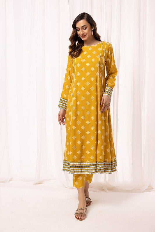 Ellena - 2-PC Stitched Printed Arabic Lawn Suit
