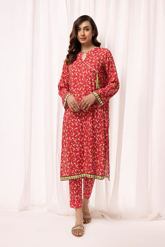 Ellena - 2-PC Stitched Printed Arabic Lawn Suit