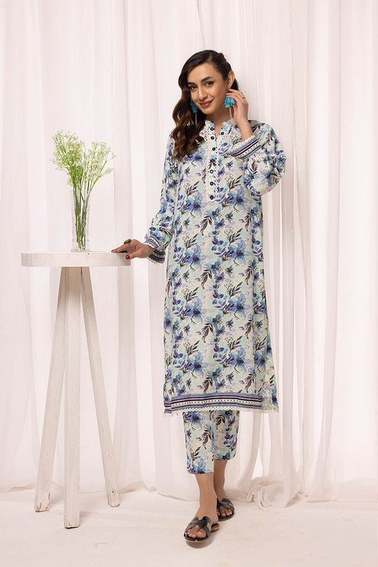 Ellena - 2-PC Stitched Printed Arabic Lawn Suit