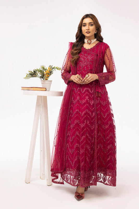 Ellena - Embroidered Net Maxi Dress