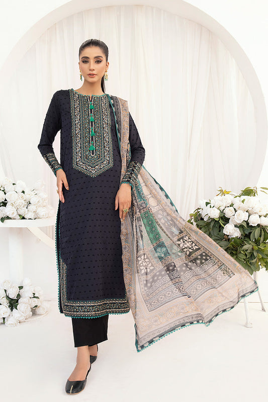 Ellena - 3-PC Stitched Embroidered Suit