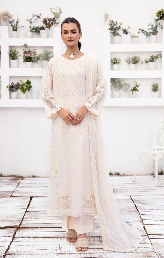 Ellena - 3-PC Stitched Embroidred Suit