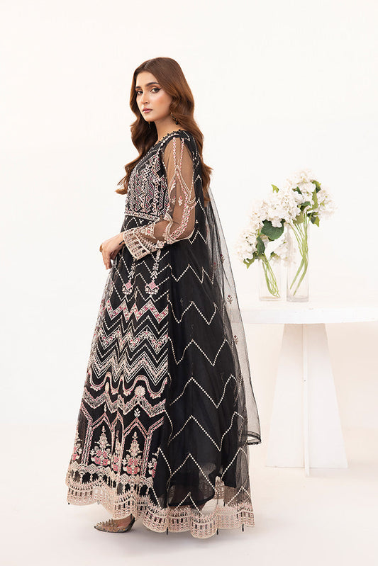Ellena - Embroidered Net Maxi Dress