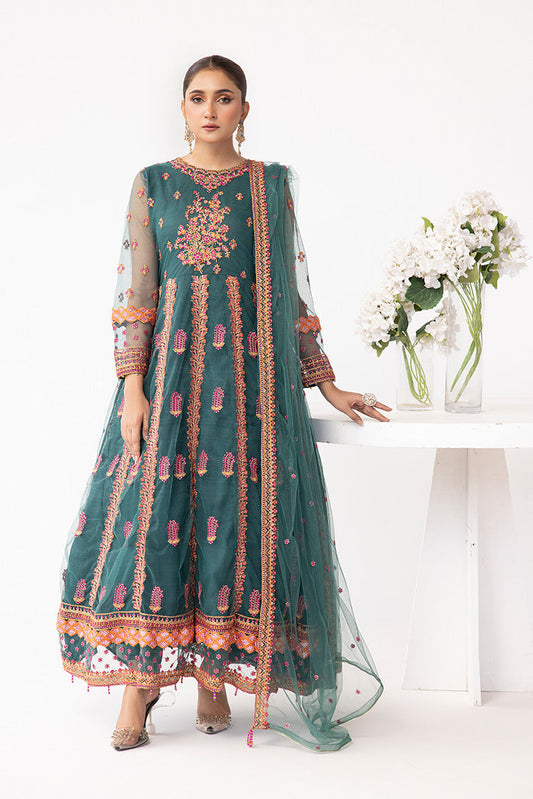 Ellena - Embroidered Net Maxi Dress