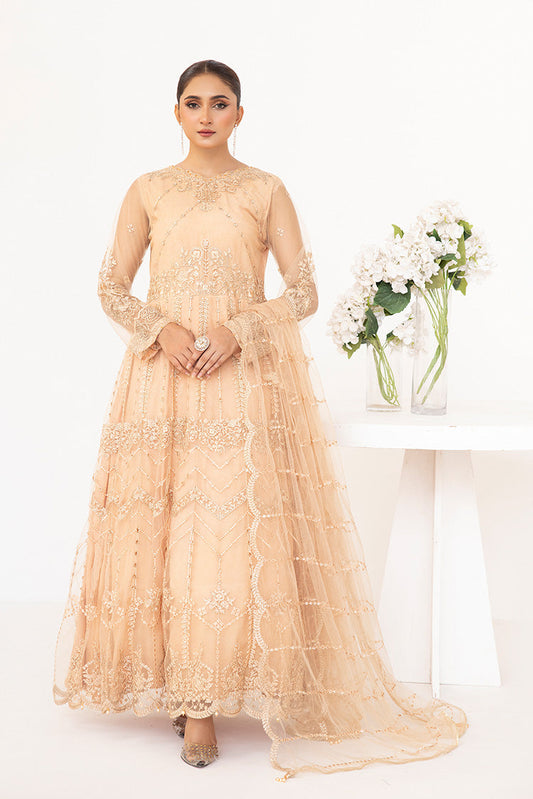 Ellena - Embroidered Net Maxi Dress