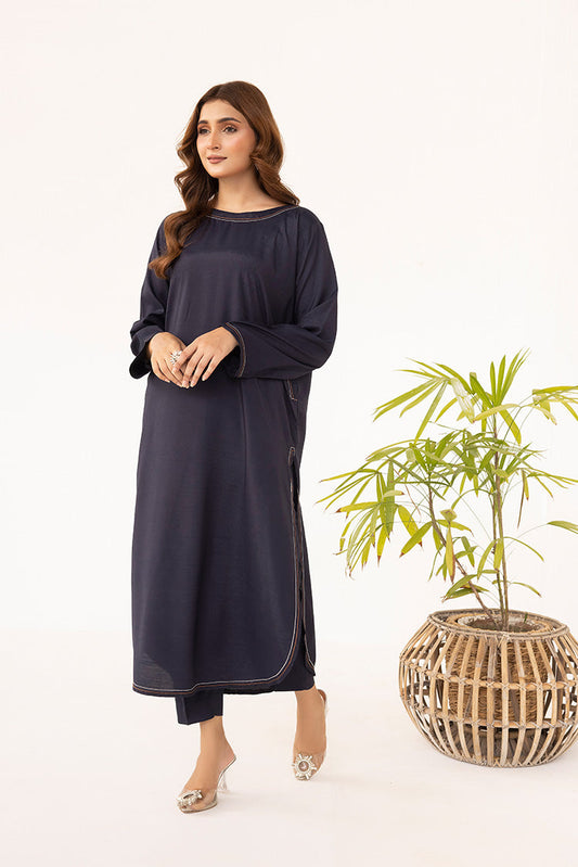Ellena - 2-PC Stitched Dyed Raw Silk Suit