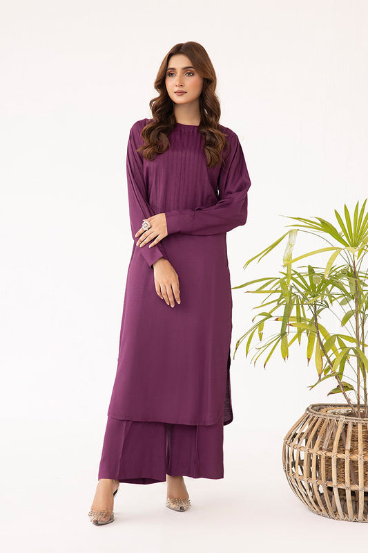 Ellena - 2-PC Stitched Dyed Raw Silk Suit