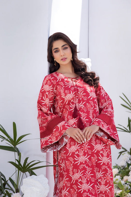 2-PC Stitched Printed Lawn Suit