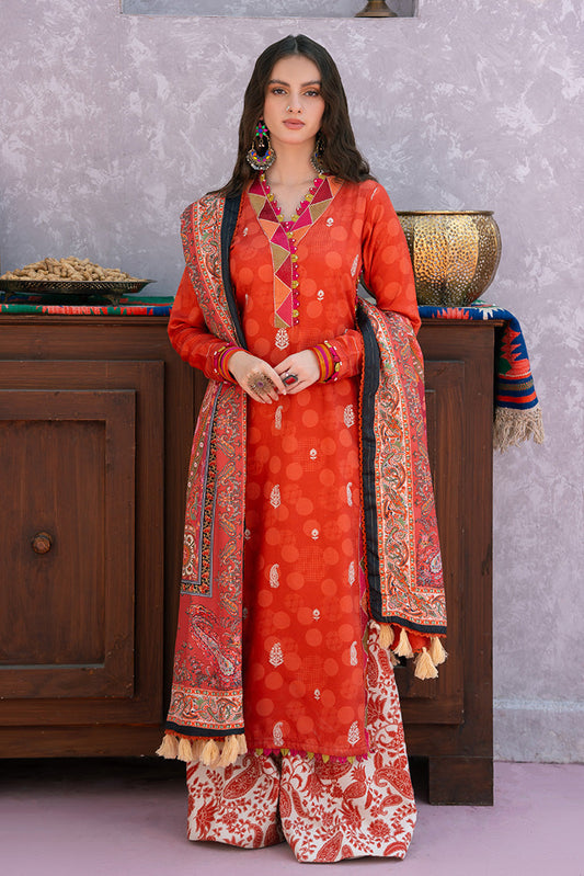 Ellena - 3-PC Unstitched Digital Printed Viscose Suit
