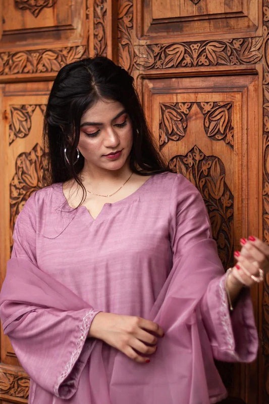 Zauk - Festive Edit - 3 Piece - Lavender