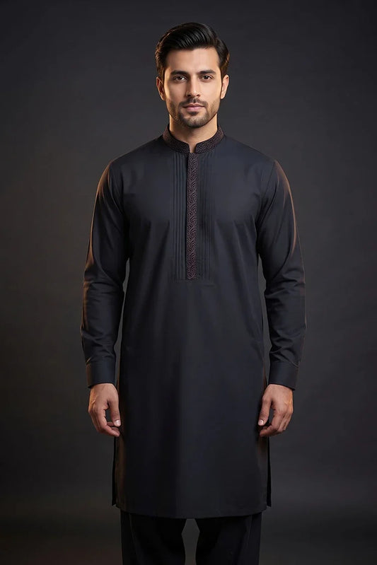 Fabrich - Premium Embroidered Unstitched Suit - FAB-9847