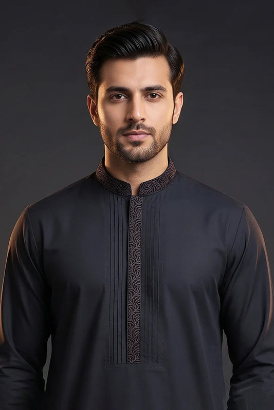 Fabrich - Premium Embroidered Unstitched Suit - FAB-9847