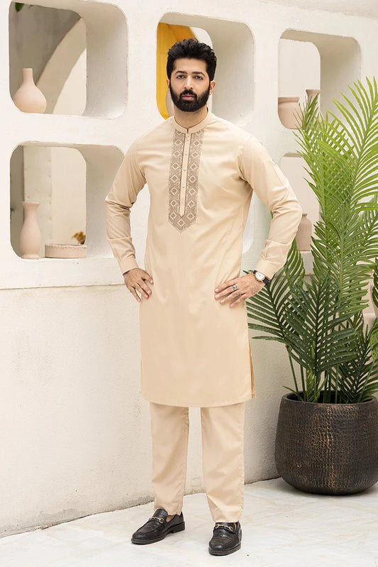 Fabrich - Men's Embroidered Unstitch Kameez Shalwar - Whip