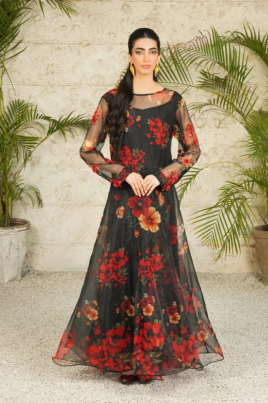 Picture of <!--anl-->Stitch Vibes - Ravayah Eid Collection Vol 1 - Dahlia Noir Pishwas - Available at Raja Sahib