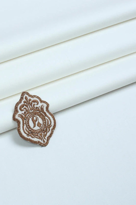 Fabrich - Men's Unstitch Soft Cotton Kameez Shalwar - Off White