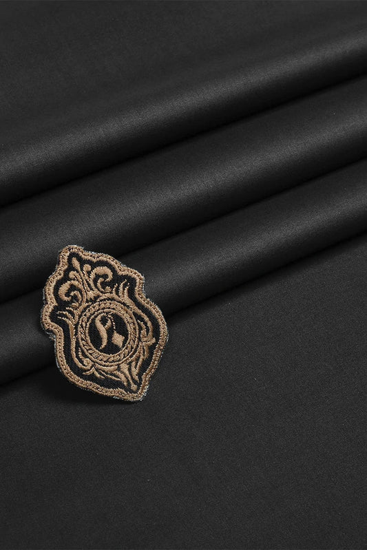 Fabrich - Men's Unstitch Soft Cotton Kameez Shalwar - Black