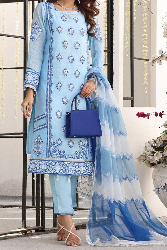 Picture of Tasneem Shamim - Zumra Luxury Festive - Nazli - Diamond Silk - 3-Piece MTO - Available at Raja Sahib