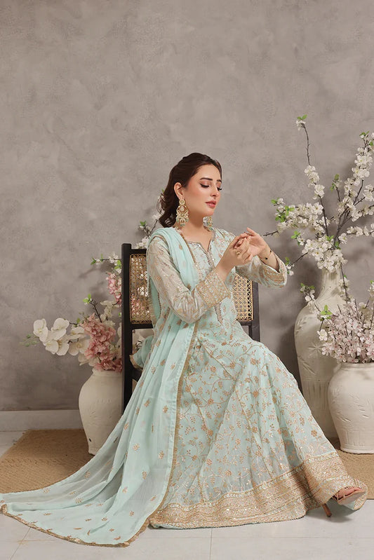 Alsiyaab - Adaa e Khaas - 3 Piece - Haani - Mint Green