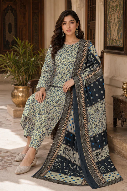 Kleren - Digital Printed Doria Lawn - F-21 - Unstitched