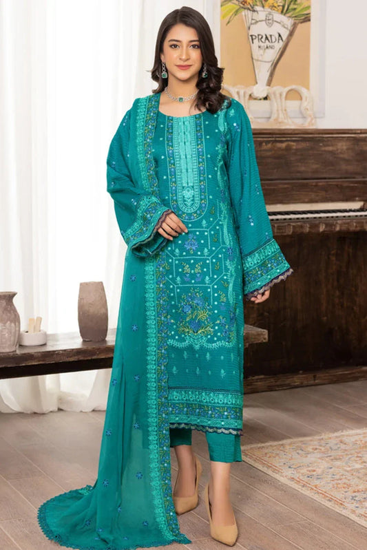 Picture of <!--bsv-->Kleren - Flora Embroidered Viscose Collection - F-26 - Available at Raja Sahib