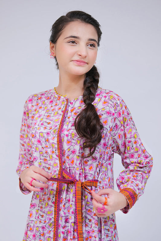 Picture of <!--cdp-->Senorita - GAA-02719 | White & Multicolor | Casual Kurta | Cotton Lawn Printed - Available at Raja Sahib